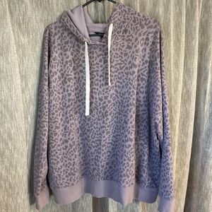 BUFFALO DAVID BITTON PURPLE LEOPARD HOODIE